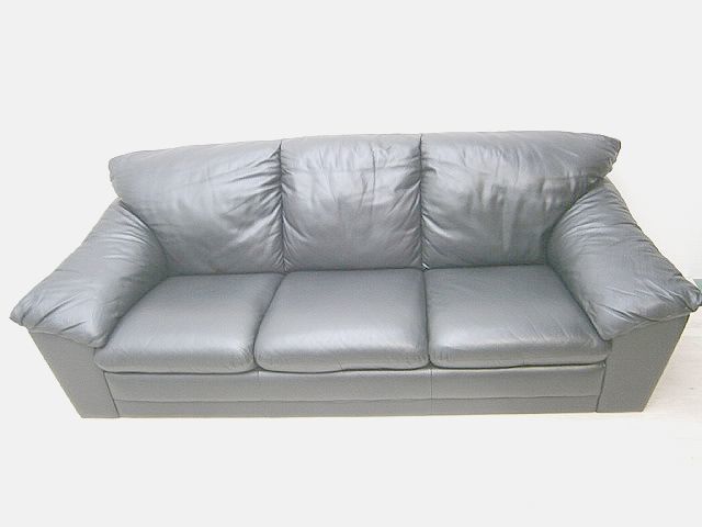 3人掛けソファ 2⁄28まで italsofa 黒レザー 朝日木材加工 ソファ Italsofa