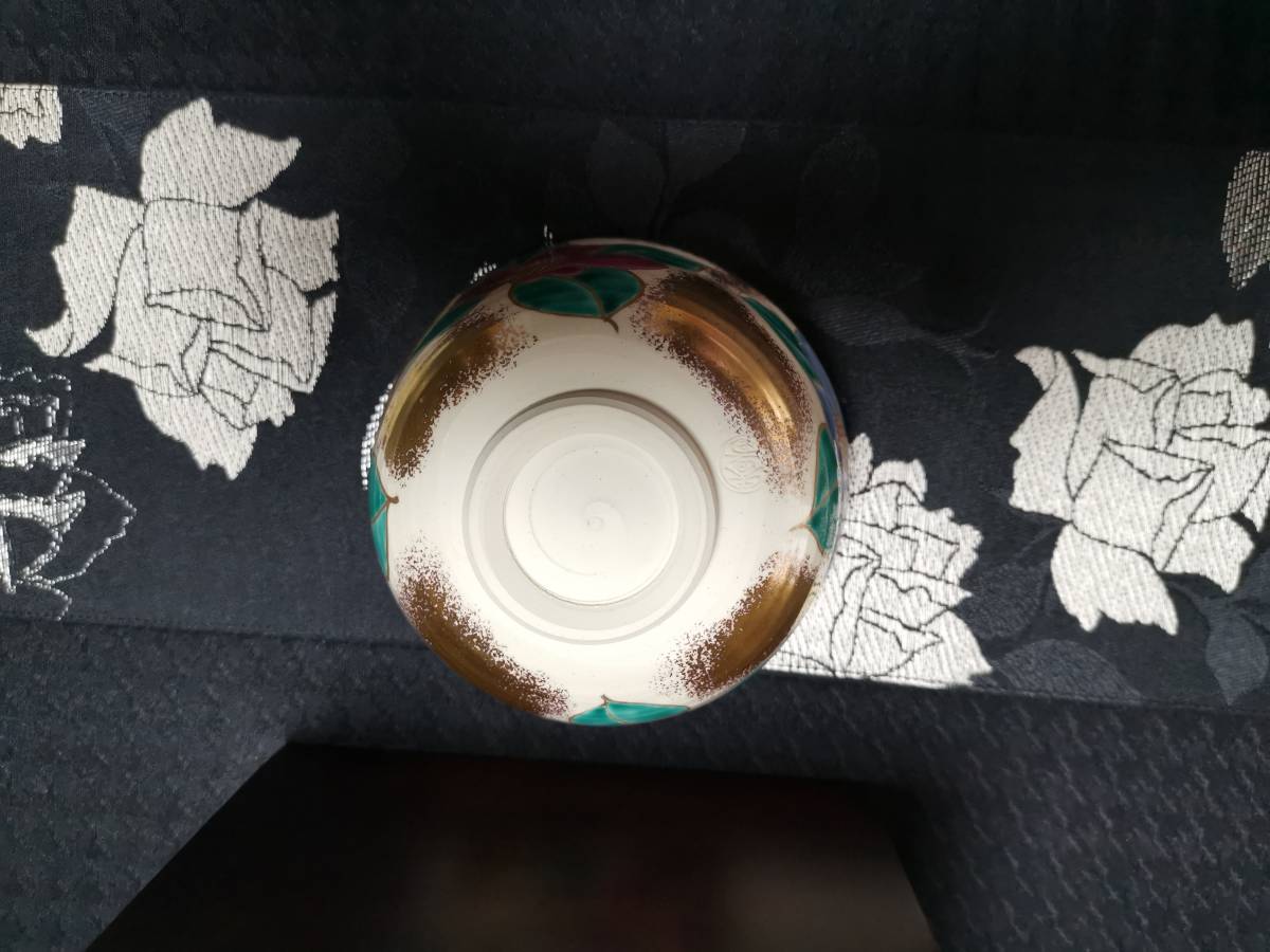 香蘭社　椿模様 抹茶茶碗_7