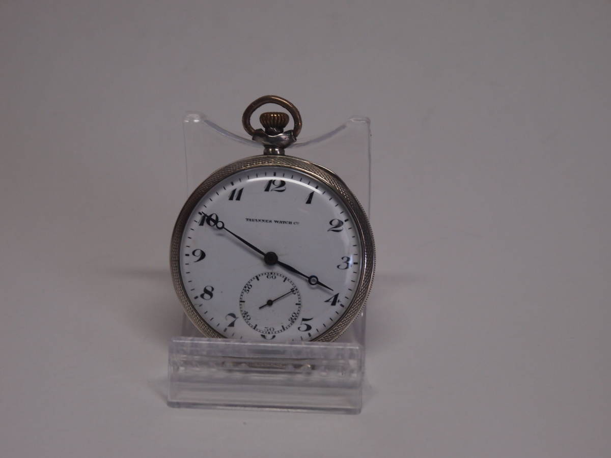 懐中時計 TAVANNES WATCH Co. 銀無垢（0.900）ポーセリンダイヤル 鍵巻き　美品