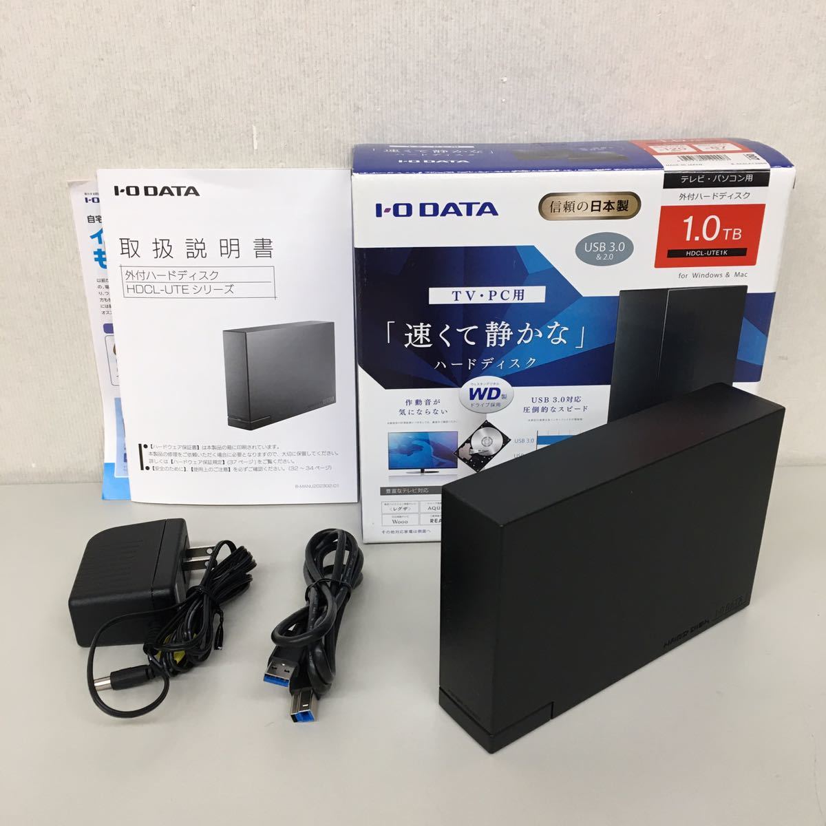 定番人気，定番 I-O DATA アイ オー データ 外付けハードディスク HDCL-UTE1K 1TB 外付けHDD USB3.0/2.0 WD製ドライブ NTFSフォーマット済(1TB～)｜売買されたオークション情報、yahooの商品情報をアーカイブ公開 - オーク USB