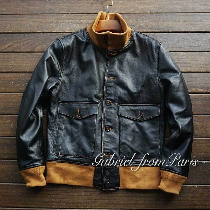 GABRIEL PARIS] フライトレザージャケット ライダース M 羊革（定価18 