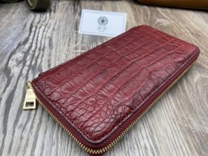 新入荷 一番硬い革※クロコダイル ワニ革 長財布 ラウンドファスナー 本物保証 腹革使用 ウォレット 実物写真 未使用 ワインレッド ラウンドファスナー クロコダイル 長財布 リアルレザー マット 玄武