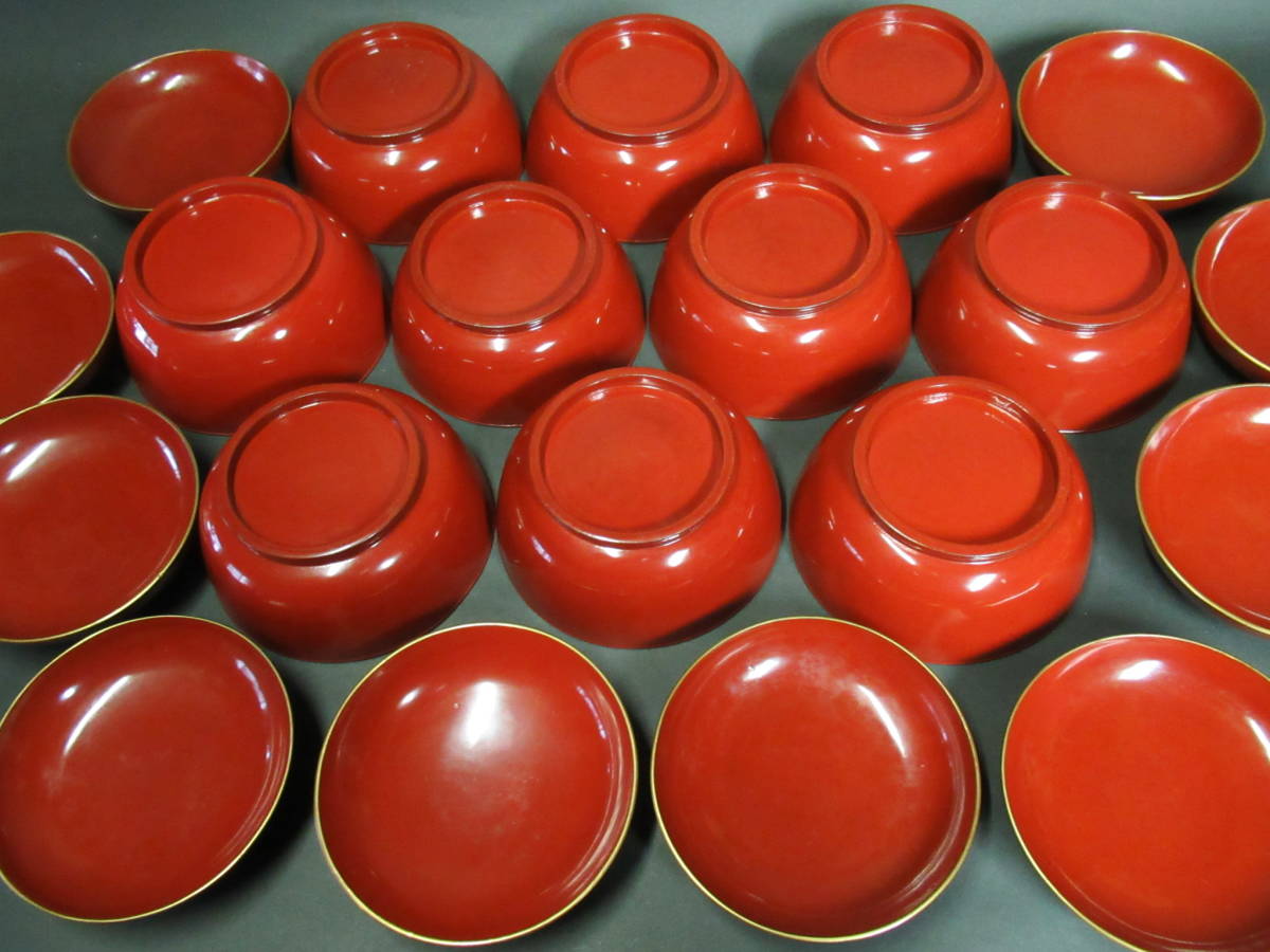 広吉堂】輪島塗 菓子椀 吸物椀 蒔絵 鷹 鷲 漆器 木製 時代物 美品 10