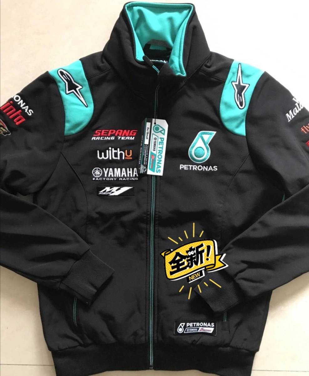 [XXL]YAMAHA 【PETRONAS N-FW ペトロナス・ヤマハ・セパンレ-シング 佐-木歩夢） 】2020 motoGP 黒緑 オフィシャル フリ-ス