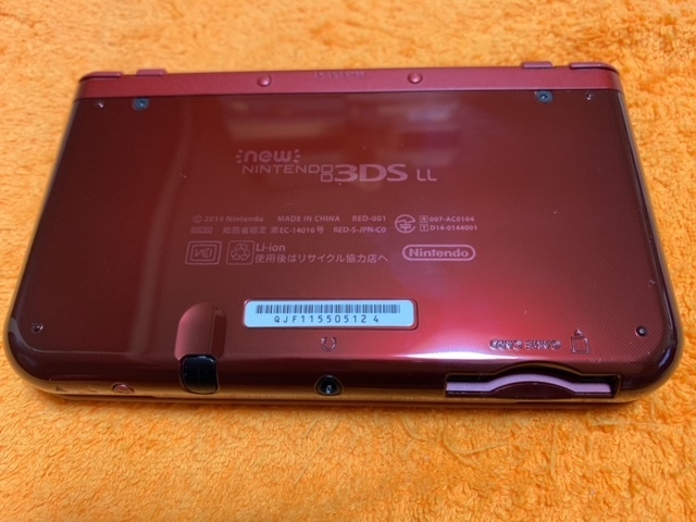 美品 New Nintendo 3DS LL メタリックレッド かる 2014年製