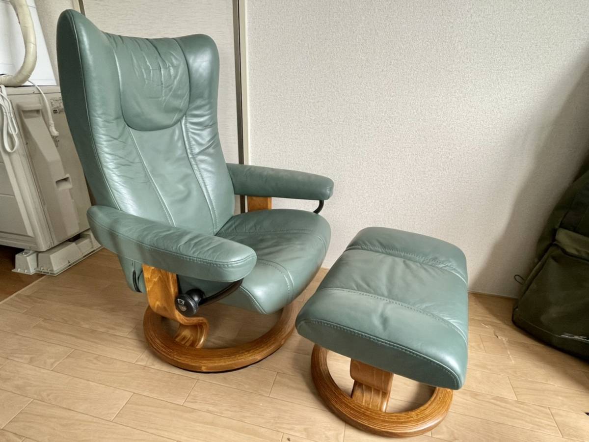 PACIFIC GREENパシフィックグリーン□高級□1人掛ソファ オットマン付