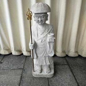 弘法大師 空海 坐像 御影石 仏像 真言宗 石像 彫刻 石仏 野仏 □弘法