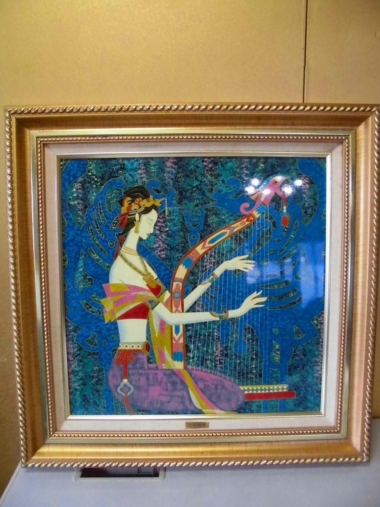 5KあS 劉一鵬 美人画 絵画 中国人作家 人物画 現代アート 額装 直筆
