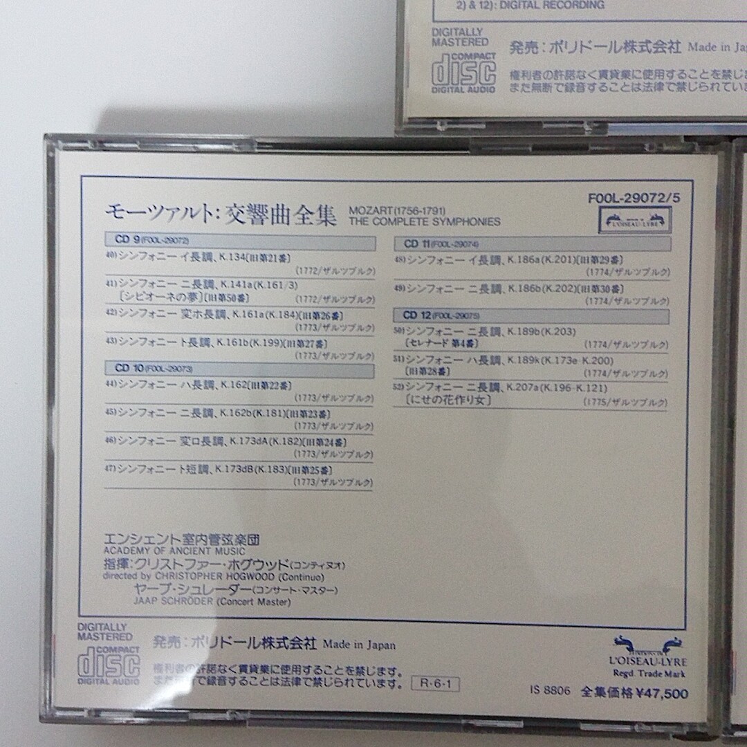 人気定番，大得価 クリストファー・ホグウッド 指揮 / ヤープ・シュ