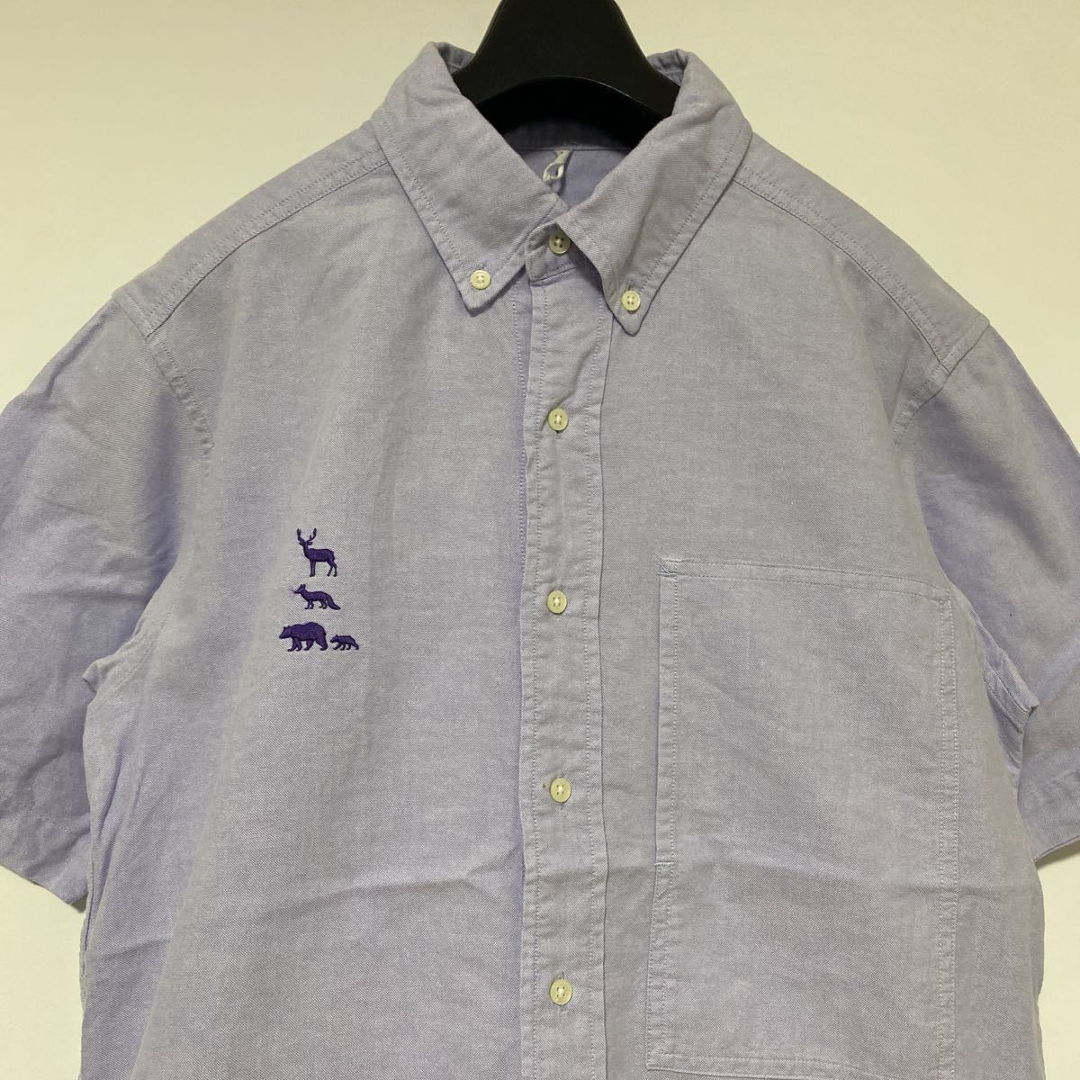 と*ん様 MOUNTAIN RESEARCH 半袖 動物刺繍 ボタンダウン シャ 美品 2016 ss mountain research animal BD S/S XL マウンテンリサーチ