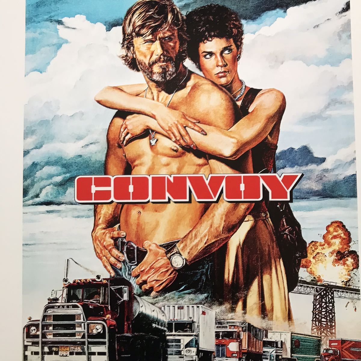 ポスター☆「CONVOY」（コンボイ）ポスター☆サム・ペキンパー/ラバー