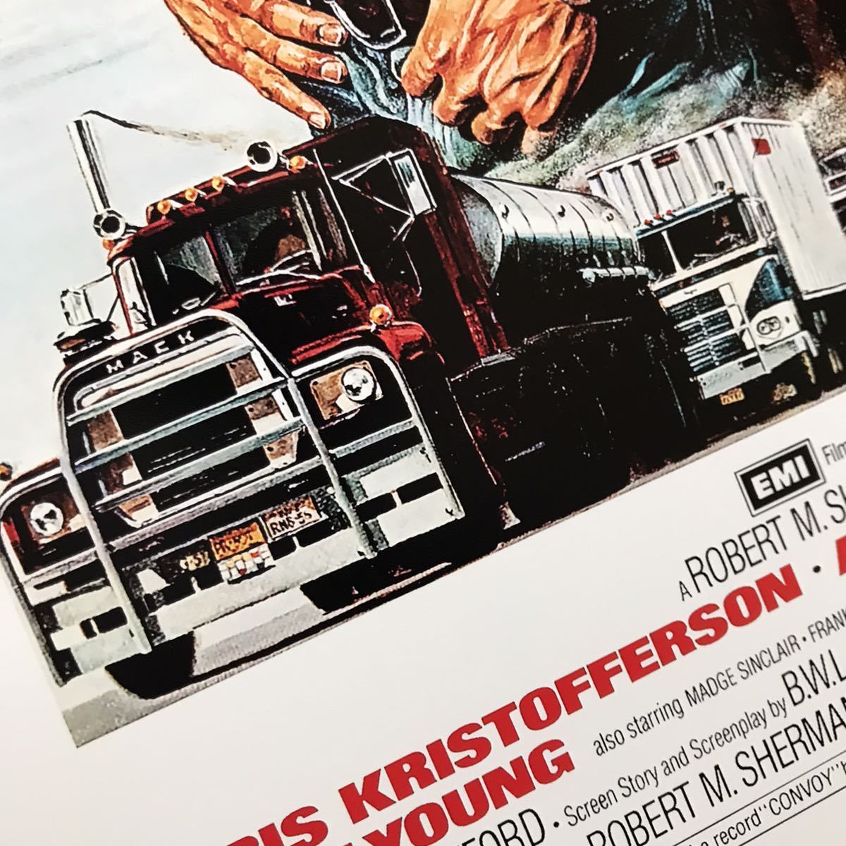 ポスター☆「CONVOY」（コンボイ）ポスター☆サム・ペキンパー/ラバー