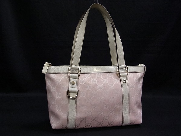 N5716 1円 GUCCI グッチ 141471 001364 GGキャンバス ハンドバッグ ミニトート 手持ち 手提げかばん レディース ピンク系 ...