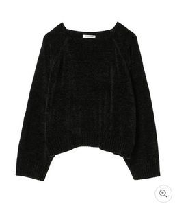 グリーンパークス　furryrate　トップス　ベロアモール　プルオーバー　長袖　ボートネッ