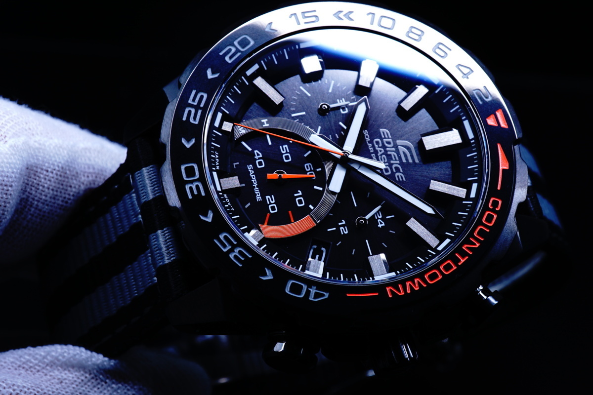 1円×3本 NATOベルト 電池交換不要 CASIO カシオ EDIFICE 電池不要 