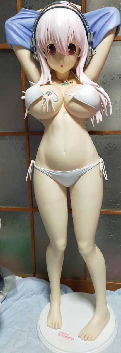 すーぱーそに子 1/2 ポリレジン製 塗装済み完成品 フィギュア 高さ90㎝ 水着 現状 ジャンク_1