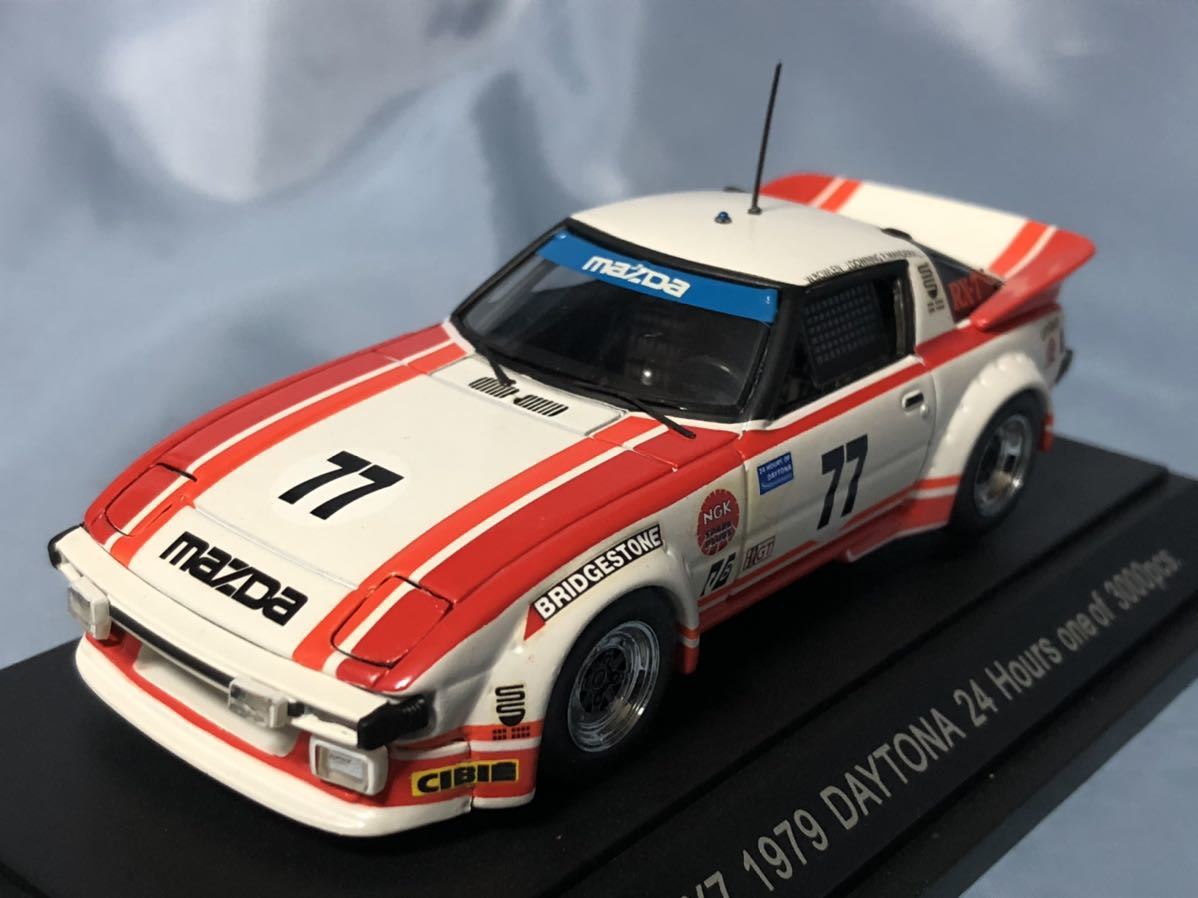 エブロ製　マツダ　RX-7 デイトナ24hレース 1979年 No77 1/43 0 RX-7 エブロ マツダサバンナ RX-7」、1&frasl;24模型 ミニカー散財とほほ日記