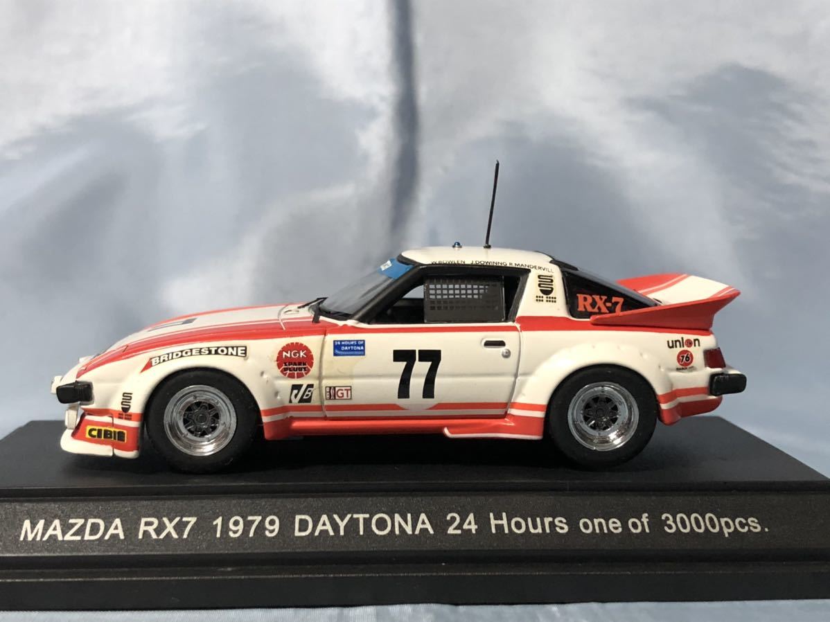 エブロ製　マツダ　RX-7 デイトナ24hレース 1979年 No77 1/43 0 RX-7 エブロ マツダサバンナ RX-7」、1&frasl;24模型 ミニカー散財とほほ日記