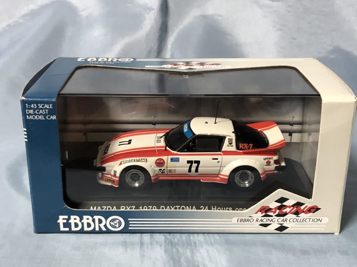 エブロ製　マツダ　RX-7 デイトナ24hレース 1979年 No77 1/43 0 RX-7 エブロ マツダサバンナ RX-7」、1&frasl;24模型 ミニカー散財とほほ日記