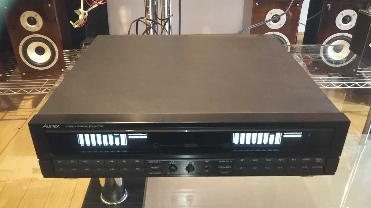 東芝 Aurex ステレオグラフィックイコライザー SJ-V470EQ メンテ済 TOSHIBA Aurex SJ-V470EQ 7BAND STEREO GRAPHIC EQUALIZER Aurex SJ