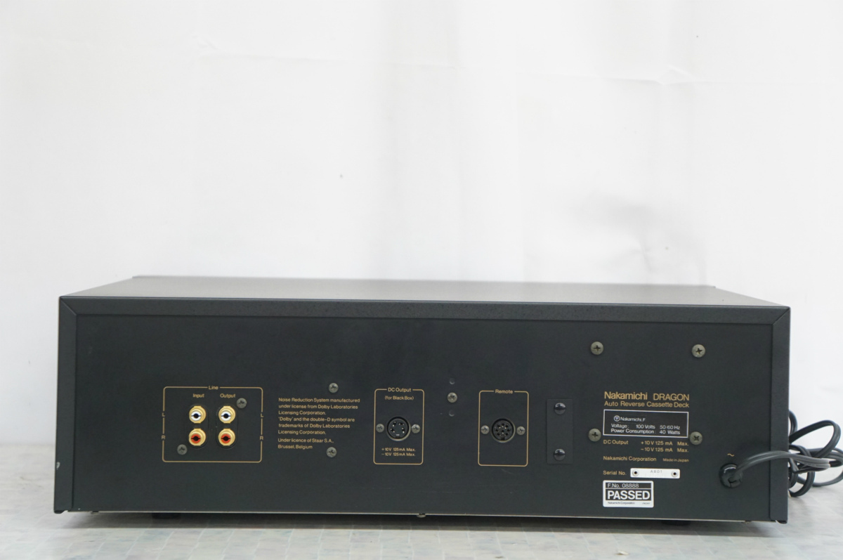 ナカミチドラゴン Nakamichi Gragon取扱説明書 サービスマニュアル