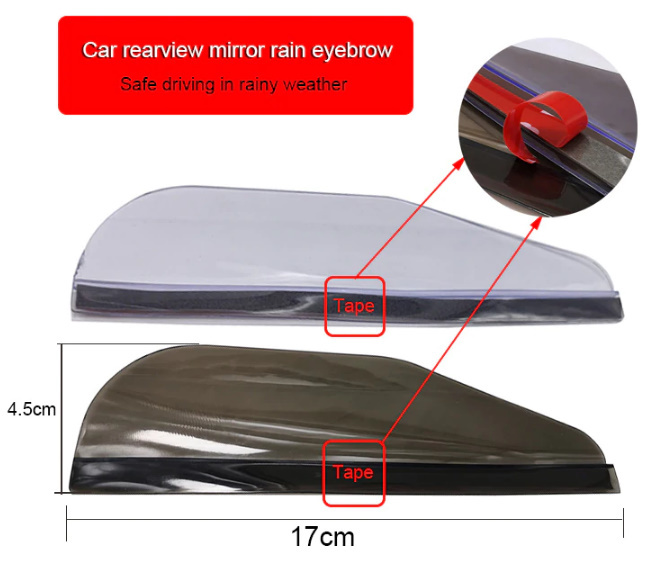 【新品未使用品】サイドミラー　バイザー　雨除け　雪除け　スモークブラック_5