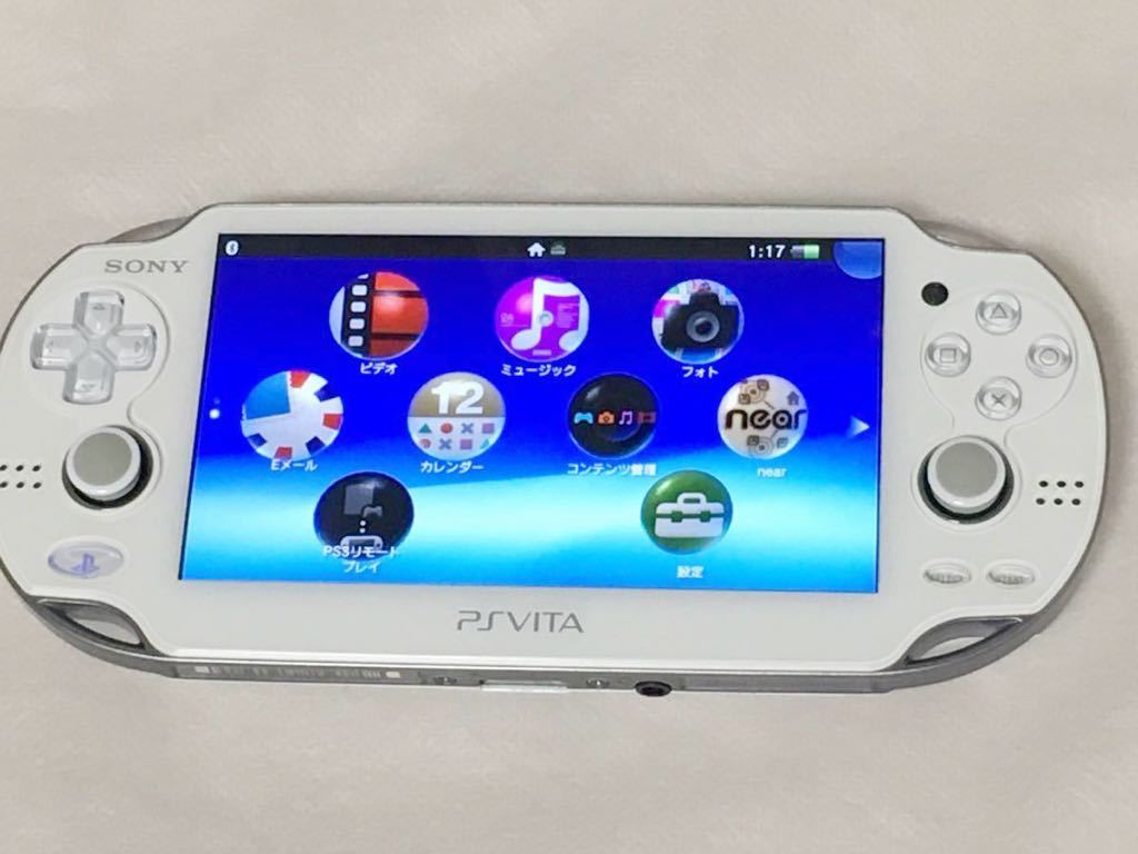 PSvita1100 美品 美品 PSVita 1000 本体 クリスタル・ホワイト