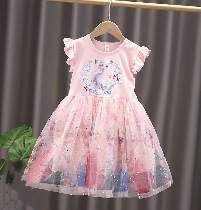 アナと雪の女王 半袖 ワンピース エルサ キッズ アナ雪 ピンク 夏用 女の子 子供服 こども服 ディズニープリンセス 1 115 124cm 売買されたオークション情報 Yahooの商品情報をアーカイブ公開 オークファン Aucfan Com