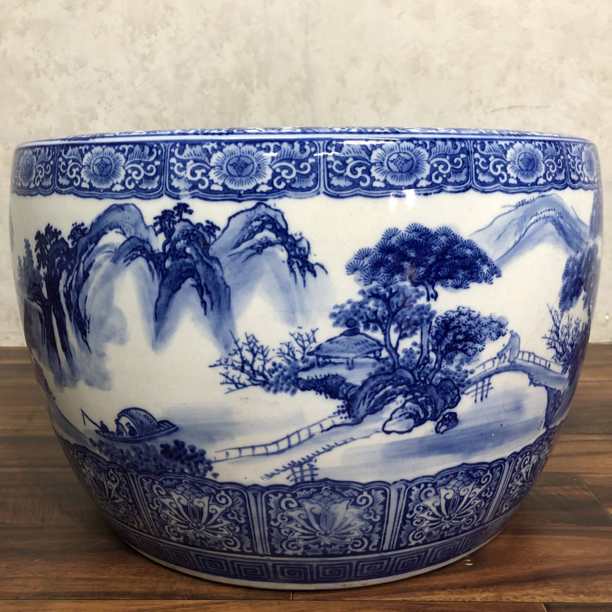 盆栽鉢4 新品未使用品ですが昭和の物です。写真ご確認下さい 盆栽、盆栽書籍、盆栽鉢の通販│近代出版 紀伊染付山水図楕円鉢 盆栽
