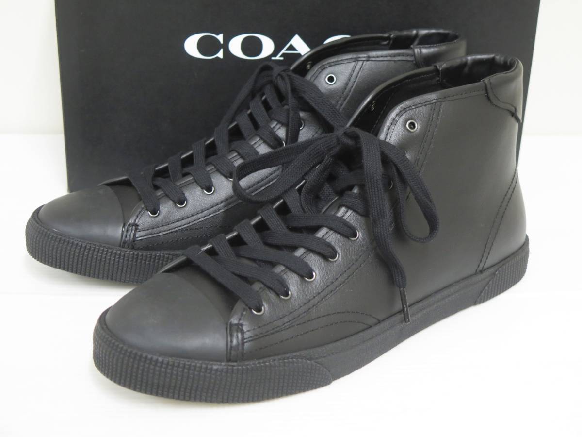 COACH コーチ FG4398 HIGH TOP SNEAKER レザースニーカー 極美品(27.5 