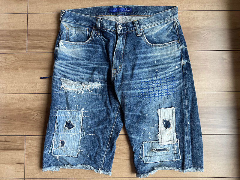 DENIM BY VANQUISH & FRAGMENT/リメイクデニムショーツ[VFP6010]/藤原
