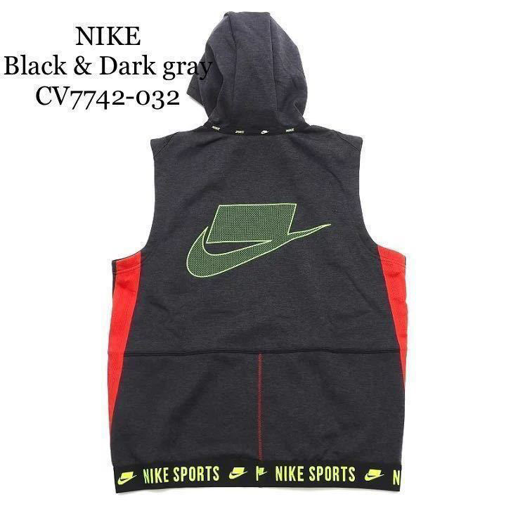 新品正規品 XL NIKE ナイキ ノースリーブ フリース パーカー ベスト 