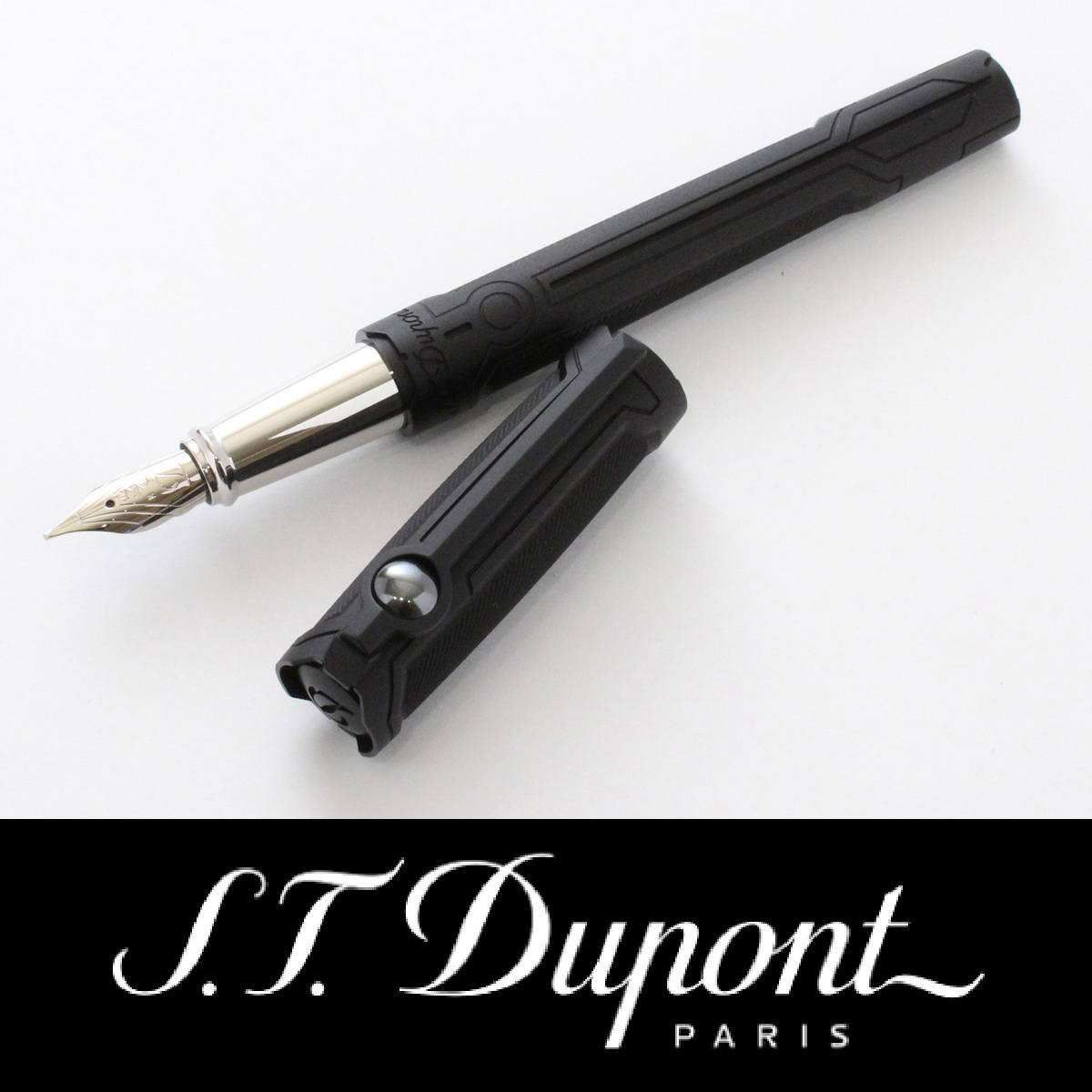 S.T. Dupont デュポン 万年筆 18K 750 金ペン先 マーブル調 S.T.