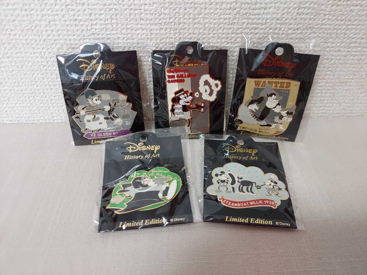 ディズニー Disney History of Art モノクロミッキー ピンバッジ 限定 