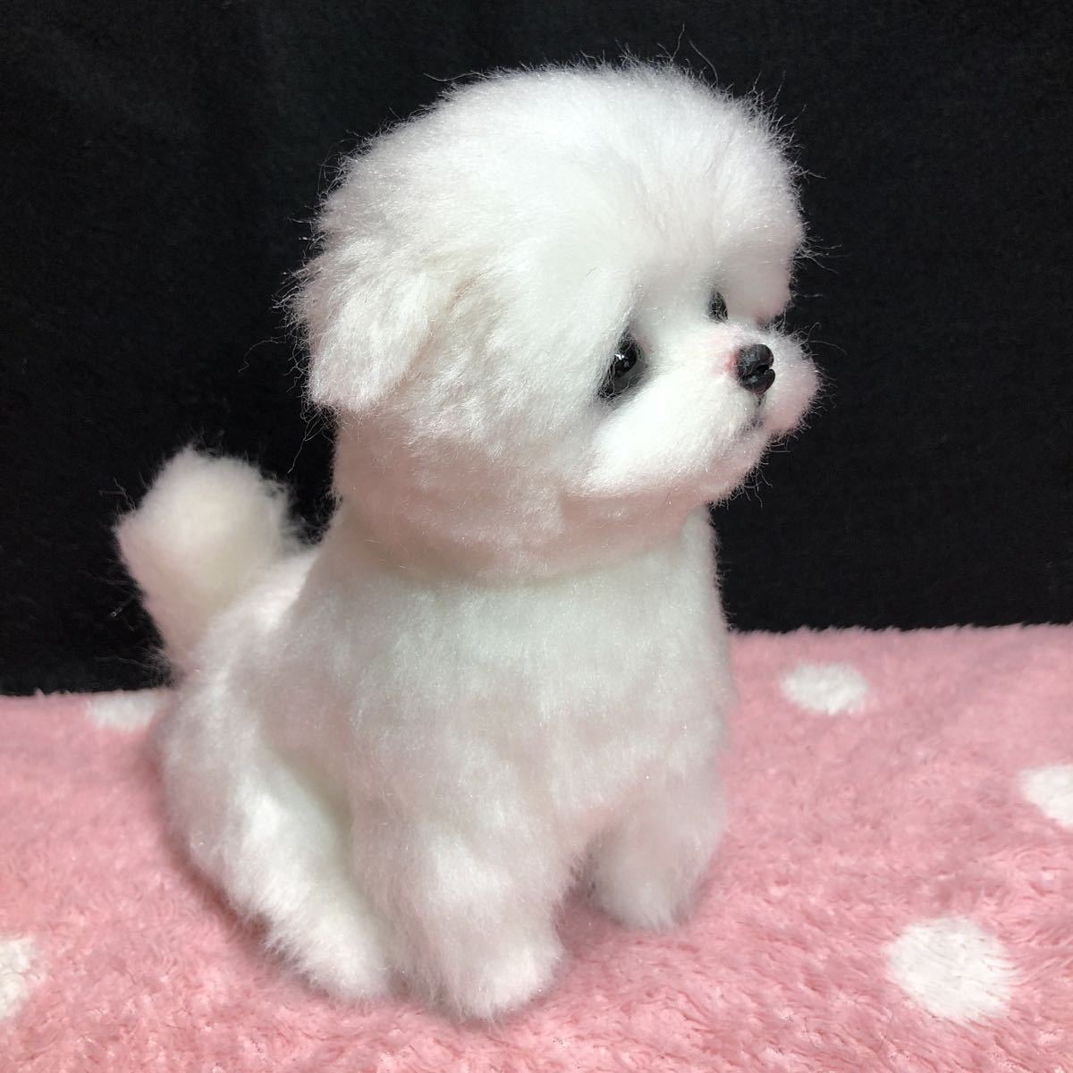 leo&miku 羊毛フェルト 犬 マルチーズ いぬ 赤ちゃん 白 もふもふ