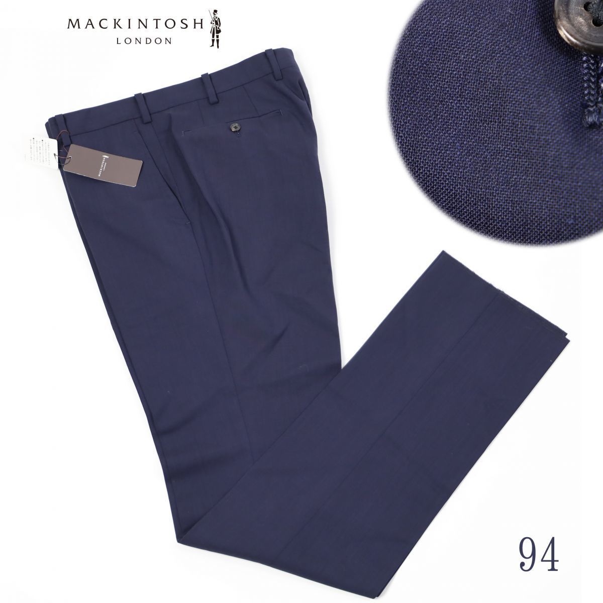 全国無料，新作 l173a 3.1万 英国 MACKINTOSH LONDON 無地 ウール パンツ マッキントッシュ ロンドン セットアップトラウザーズ 高級 スラックス 紺94(XLサイズ以上)｜売買されたオークション情報、yahooの商品情報を XLサイズ以上