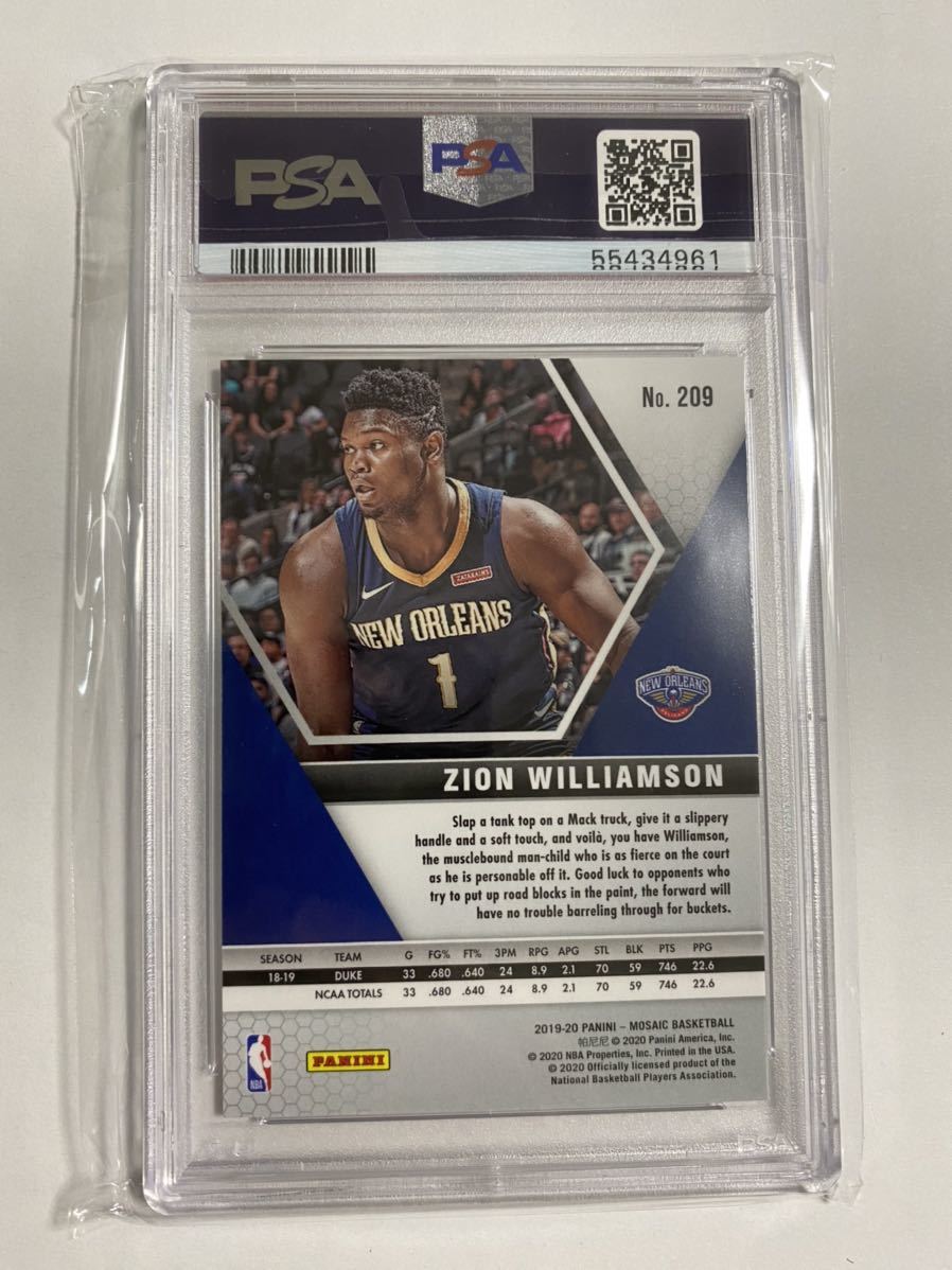 Zion Panini Mosaic Williamson NBA 2019-20 Rookie #269 0 PSA Debut