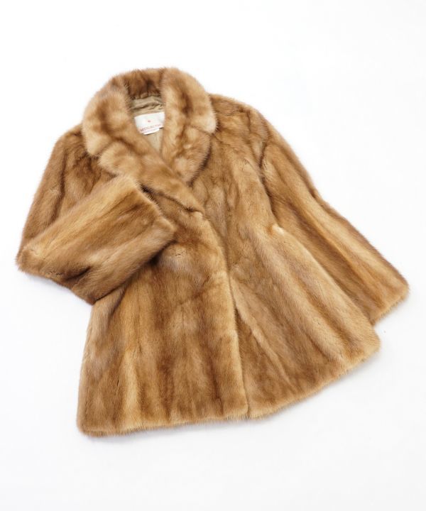☆MITSUKOSHI☆ パステルミンクリアルファー 毛皮 コート サイズ11 