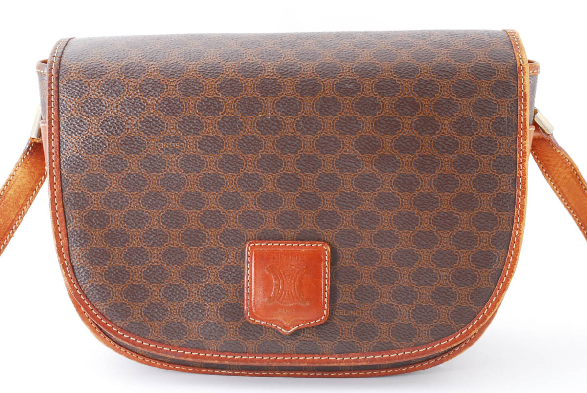 1円スタート】ヴィンテージ CELINE セリーヌ マカダム ショルダー 