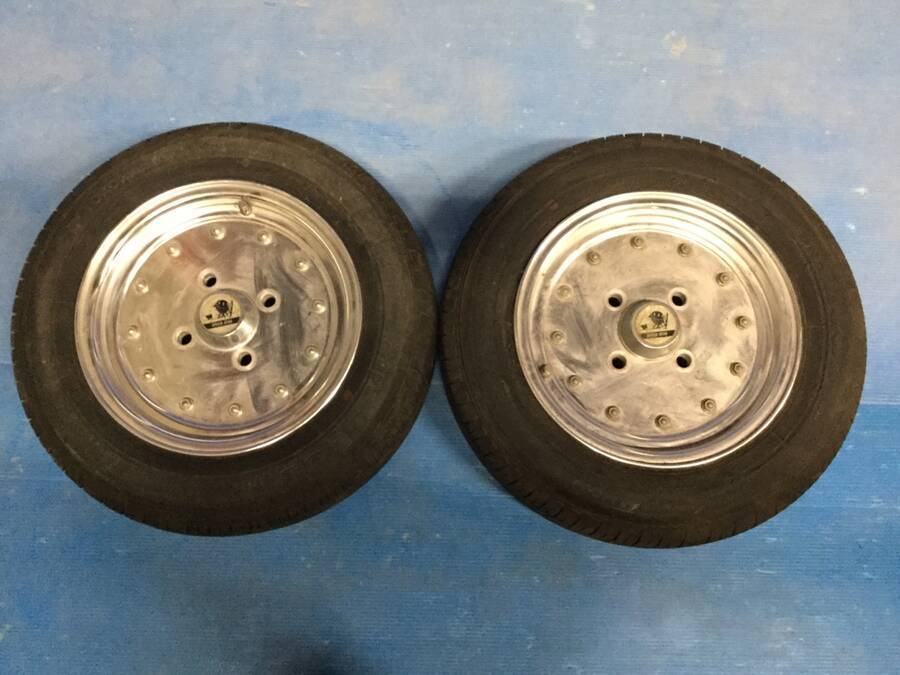 SSR マーク1 旧車ネオクラ当時物&ラジアルタイヤ 2本組 12x5JJ PCD110 4穴 OFF++26○ジャンク品