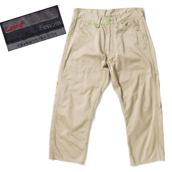 【100%新品，定番人気】 Levi's Fenom クロップドペインターパンツ size32 ベージュ FMWKC-0001 リーバイス フェノム フラグメントデザイン(W32)｜売買されたオークション情報、yahooの商品情報をアーカイブ公開 - オーク W32