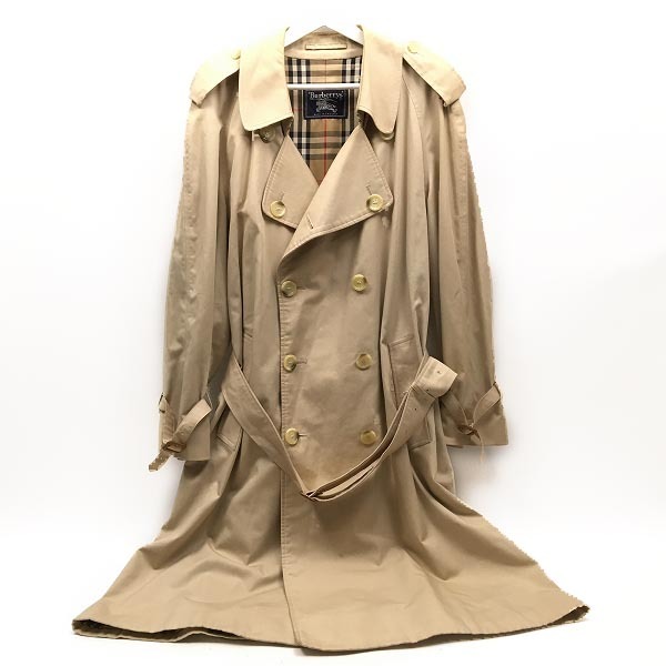 極希少 バーバリー トレンチコート 英国製 ロング丈 ベージュ ヴィンテージ HERMES（エルメス） BURBERRY バーバリー 英国製 一枚袖 トレンチ