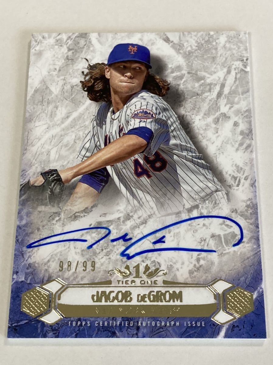 ＜メジャー最強投手!!＞■レア!! デグローム(DEGROM) 99枚限定「直書き」サインカード■2016 TOPPS TIER ONE AUTOGRAPH!! 