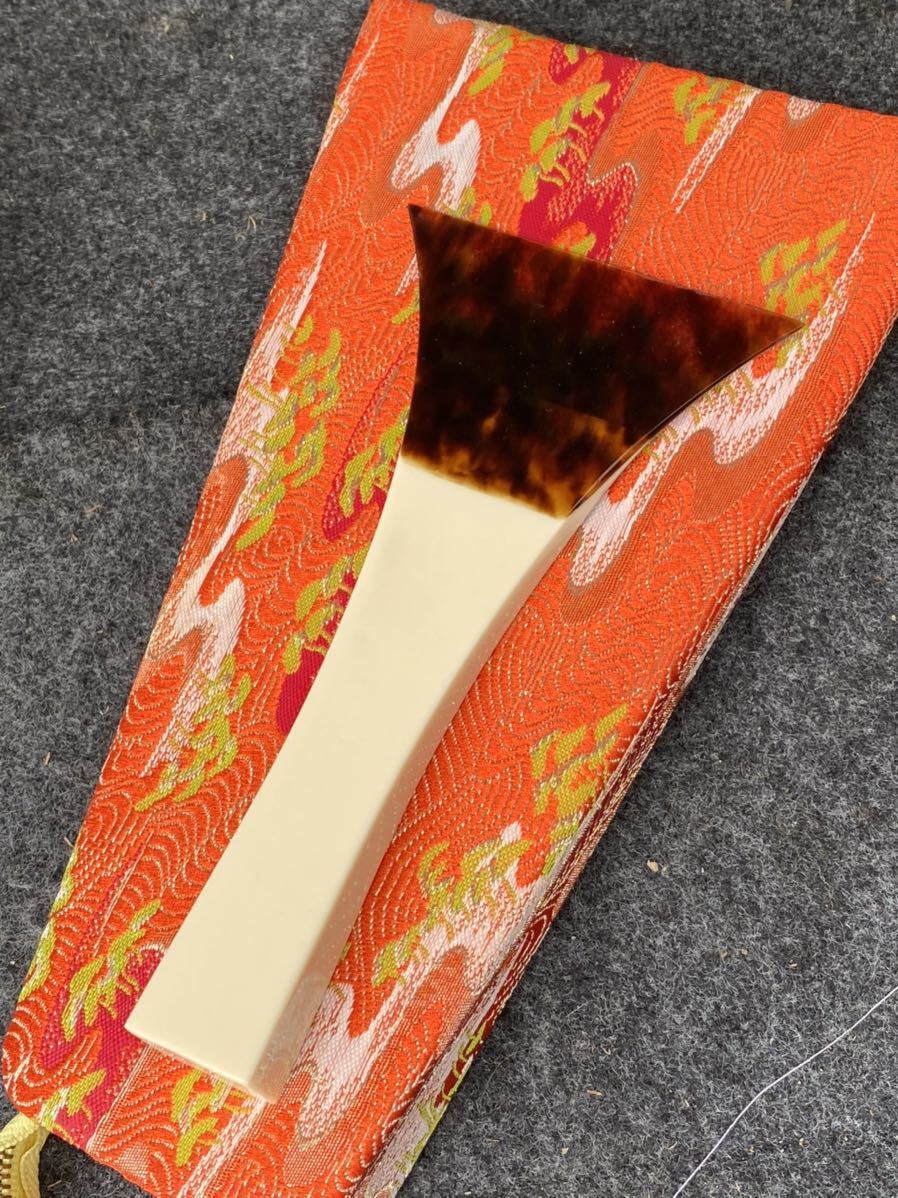 中古 三味線 鼈甲 べっ甲 撥 バチ ケース付き