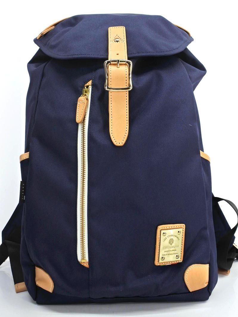 美品 Bianchi ビアンキ リュック バックパック バッグ 紺 □□ ☆ bgc0 