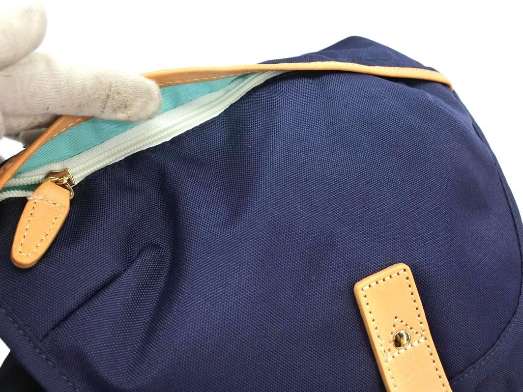 美品 Bianchi ビアンキ リュック バックパック バッグ 紺 ■■ ☆ bgc0