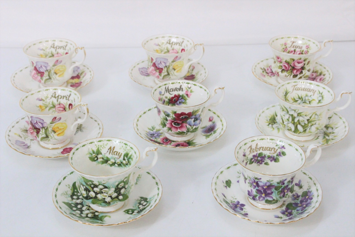 ロイヤルアルバート　まとめ売り 行董】まとめ品 ROYAL ALBERT ロイヤルアルバート FLOWER OF THE MONTH