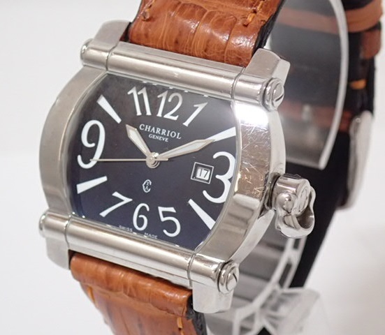 P7176[T]【CHARRIOLシャリオール】アクター/CCHTL/メンズ腕時計（ユニセックス）/黒文字盤/電池交換済み