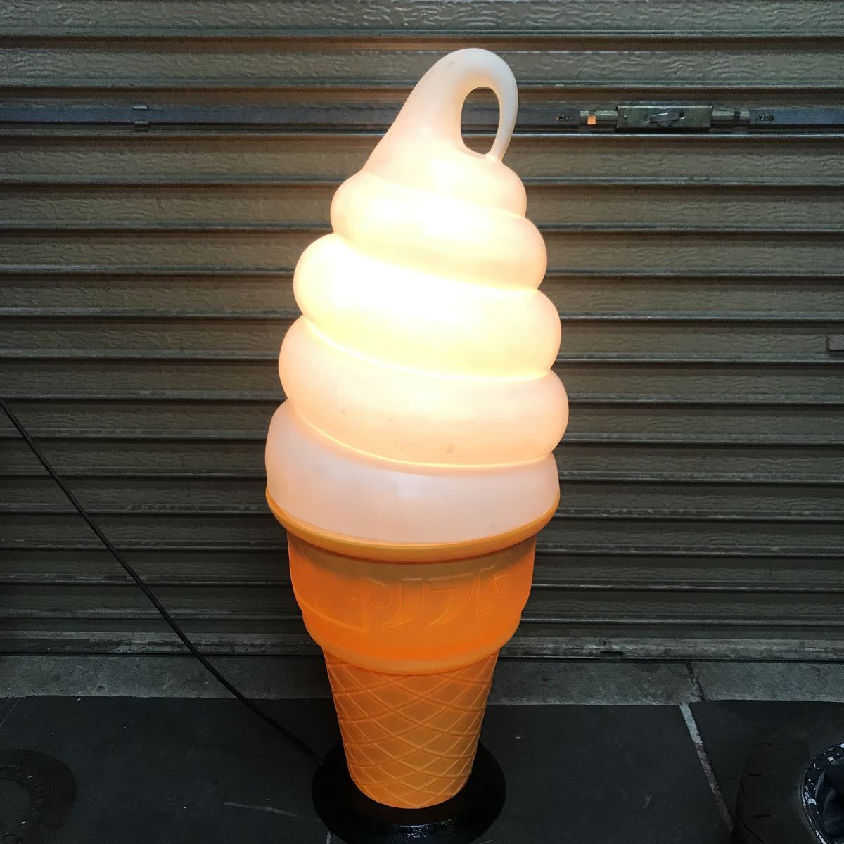 ソフトクリーム　オブジェ ソフトクリーム 看板 電飾看板 ディスプレイ ライト業務用 店舗什器