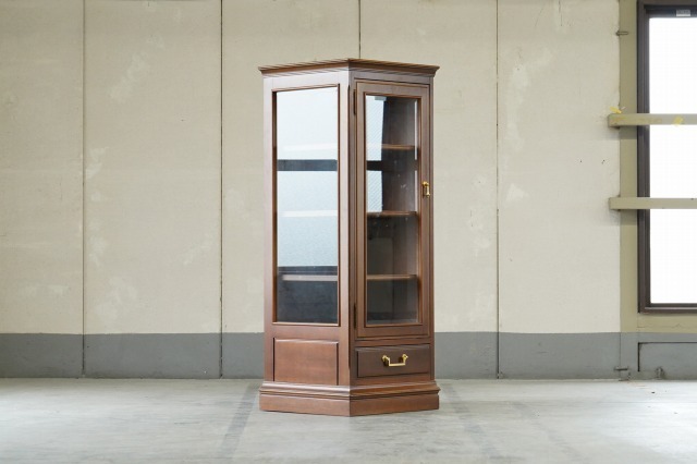 maruni マルニ木工地中海シリーズガラスコーナーキャビネット18